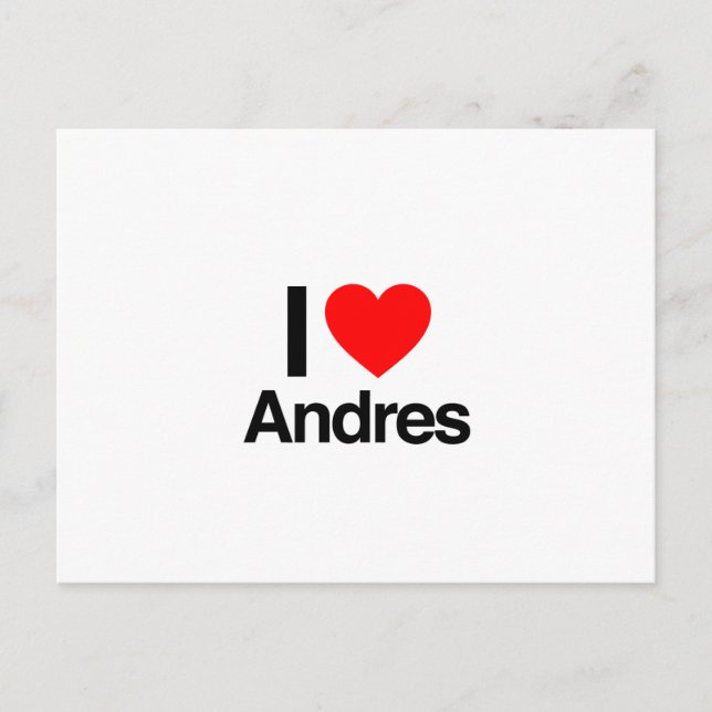 i love andres postcard (Front)