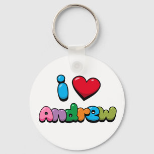 I Love Andrew Key Ring