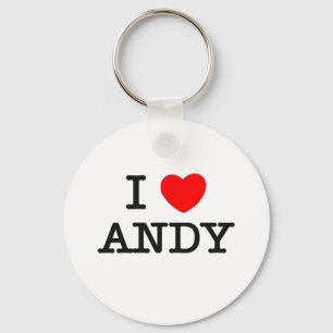 I Love Andy Key Ring