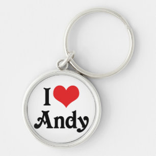 I Love Andy Key Ring