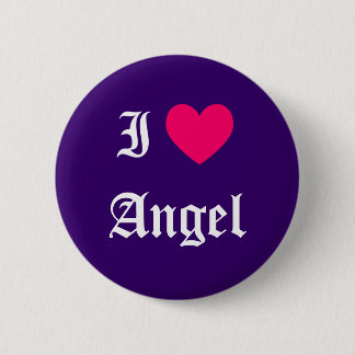 I Love Angel 6 Cm Round Badge