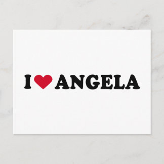 I LOVE ANGELA POSTCARD