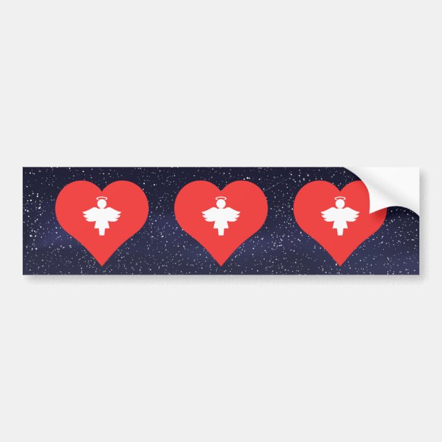 I Love Angels Bumper Sticker (Front)