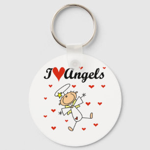 I Love Angels Keychain