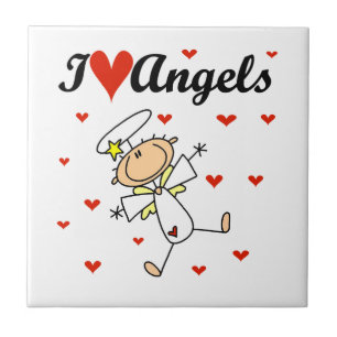I Love Angels T-shirts and Gifts Tile