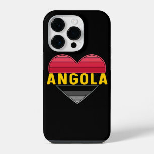 I Love Angola, Angolan Heart iPhone 14 Pro Case