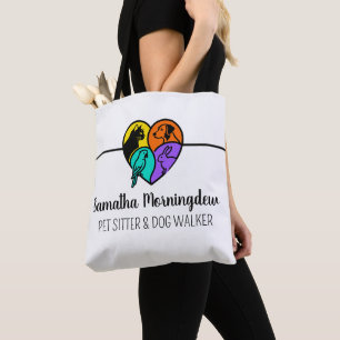 I love animals - Cat Dog Bird Rabbit in a Heart 1 Tote Bag
