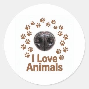 I Love Animals Sticker