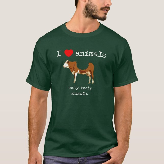 I Love Animals T-Shirt (Front)