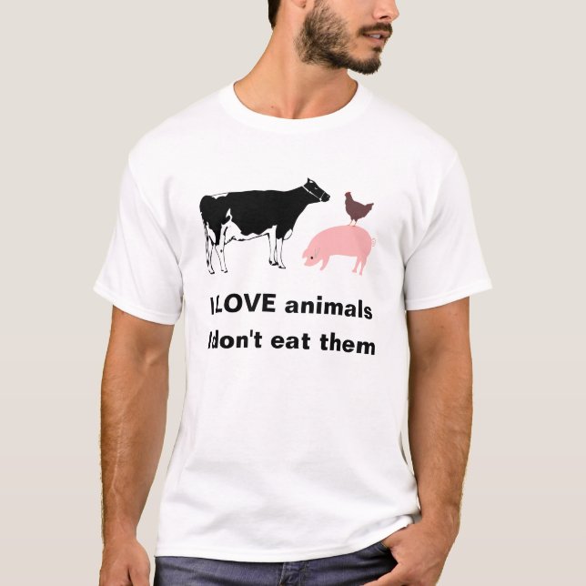 I love animals t-shirt (Front)