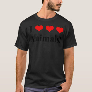 I love Animals tet design gift T-Shirt