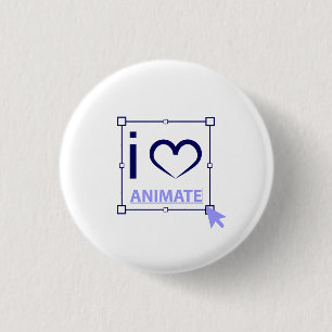 I Love Animate 3 Cm Round Badge