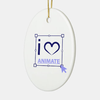 I Love Animate Ceramic Tree Decoration
