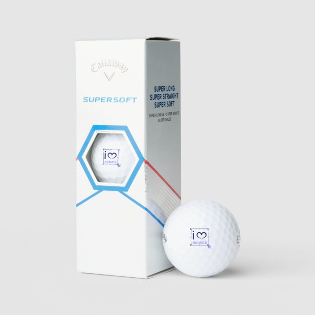 I Love Animate Golf Balls (Packaging)