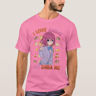 I Love Anime And Shiba Inu - Kawaii Otaku - Cute M T-Shirt