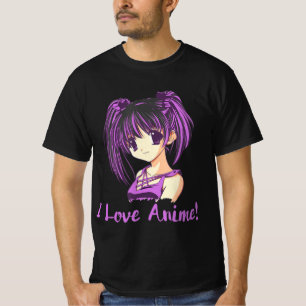I Love Anime! Anime Girl otaku Manga  T-Shirt