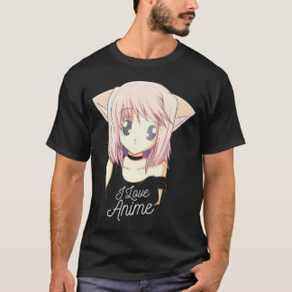 I Love Anime Cute Anime Girl Japanese Swea T-Shirt