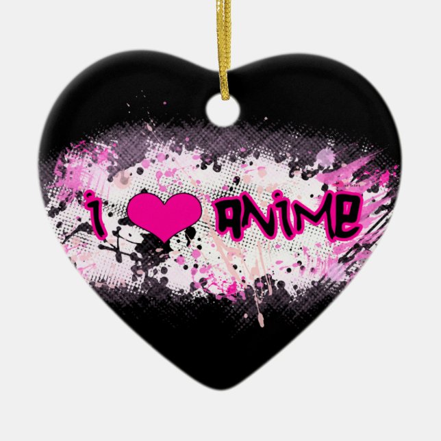 I Love Anime Ornament (Front)