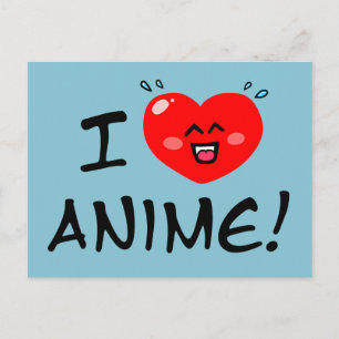 I Love Anime Postcard
