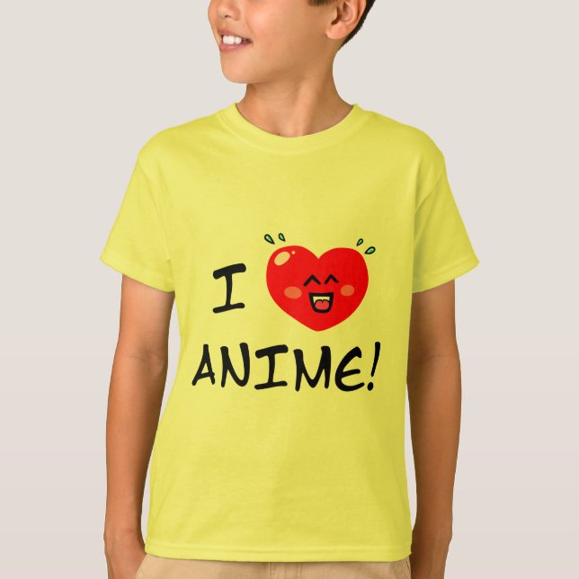 I Love Anime T-Shirt (Front)