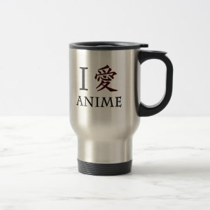 I Love Anime Travel Mug