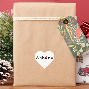 I love Ankara Heart Sticker
