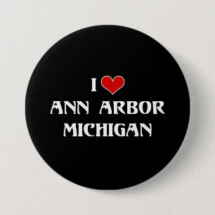 I Love Ann Arbor, Michigan 7.5 Cm Round Badge