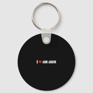 I Love Ann Arbor Michigan Heart Travel Trip Vacati Key Ring