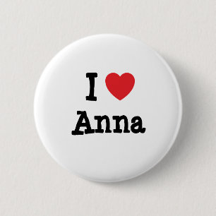 I love Anna heart T-Shirt 6 Cm Round Badge