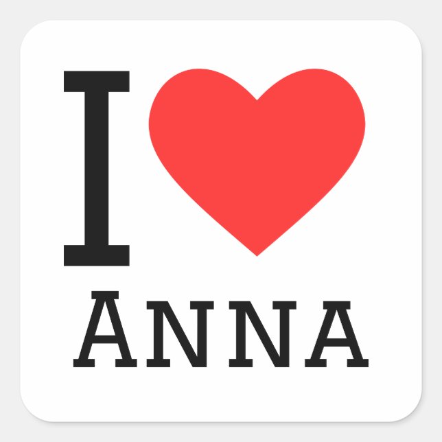 I love anna square sticker (Front)