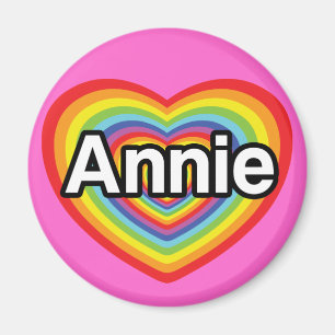I love Annie, rainbow heart Magnet