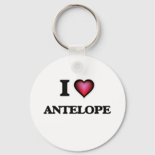 I Love Antelope Key Ring