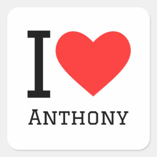 I love anthony square sticker