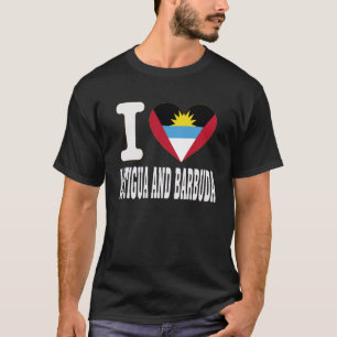 I Love Antigua and Barbuda Heart Souvenir Lovers T T-Shirt