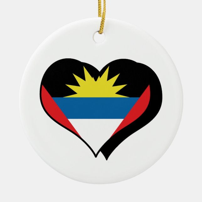 I Love Antigua And Barbuda Ornament (Front)
