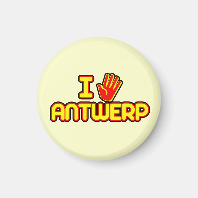 I Love Antwerp (hand) Magnet (Front)