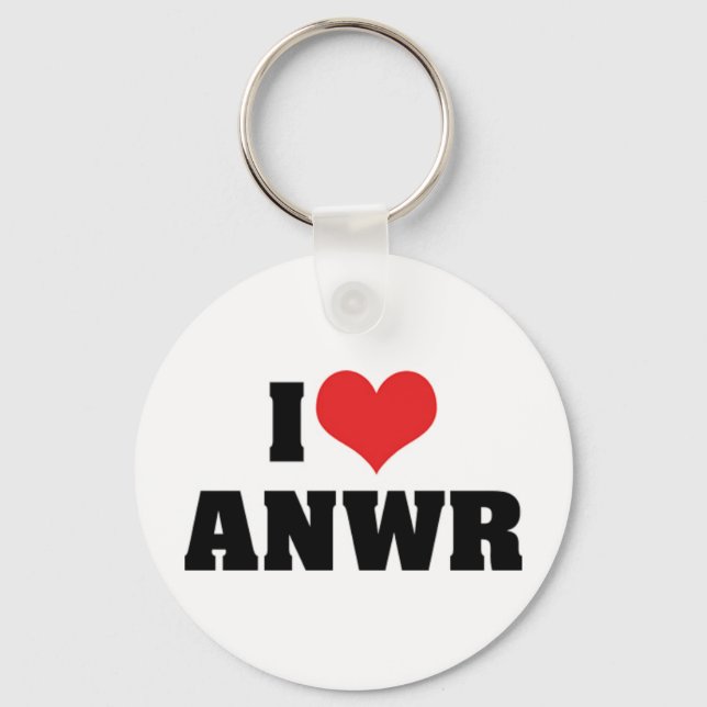 I Love ANWR Keychain (Front)