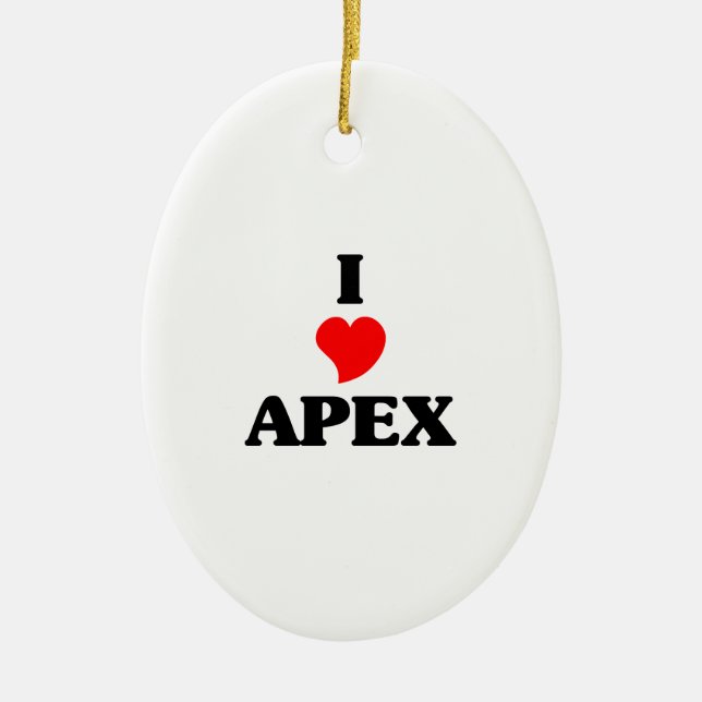 I love Apex Ceramic Tree Decoration (Front)