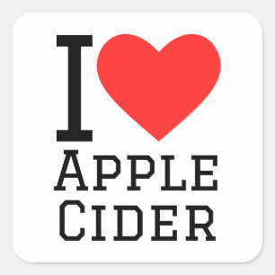 I love apple cider square sticker