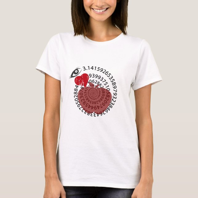 I Love Apple "Pi" Pie Math Lovers! T-Shirt (Front)