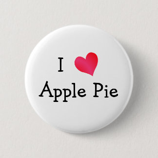 I Love Apple Pie 6 Cm Round Badge