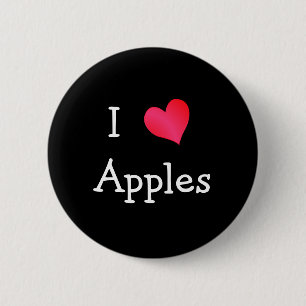 I Love Apples 6 Cm Round Badge