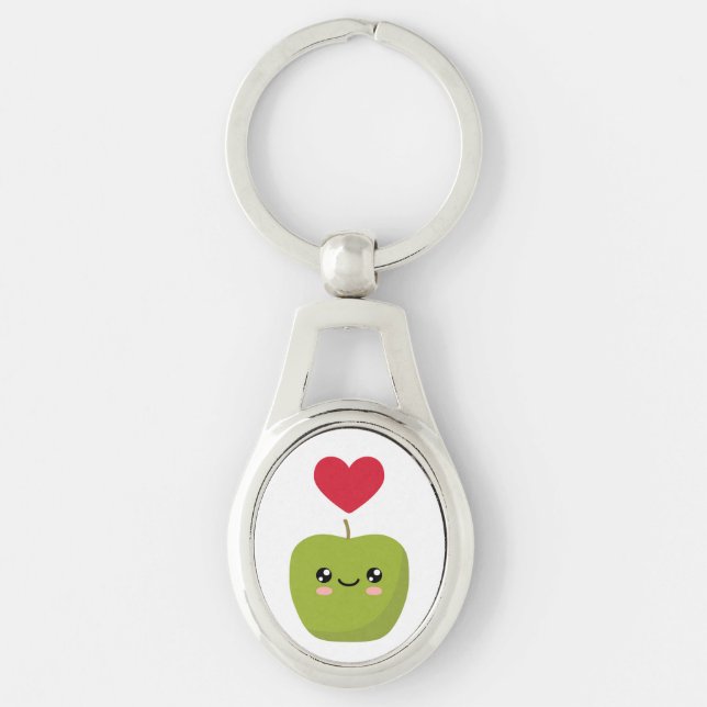 I love Apples Key Ring (Front)