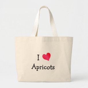 I Love Apricots Large Tote Bag