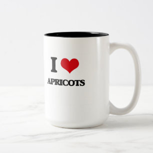 I Love Apricots Two-Tone Coffee Mug