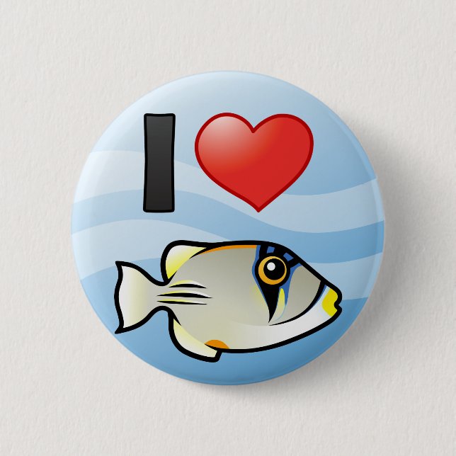 I Love Arabian Picassofish 6 Cm Round Badge (Front)