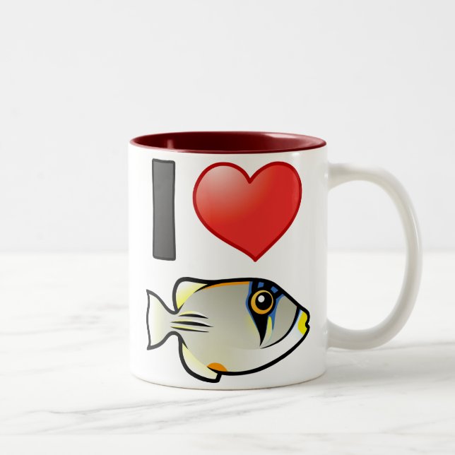 I Love Arabian Picassofish Two-Tone Coffee Mug (Right)