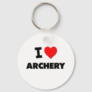 I Love Archery Key Ring