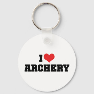 I Love Archery Keychain