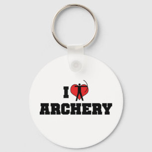 I Love Archery Keychain